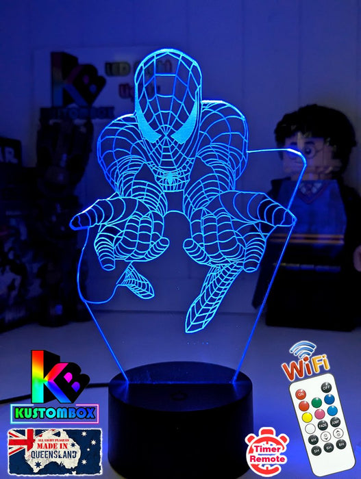 SPIDERMAN Amazing Personalised 3D LED Night Light Lamp - KustomboxNight Lights & Ambient LightingKustomboxStandard Size