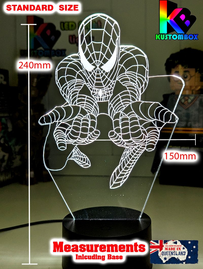 SPIDERMAN Amazing Personalised 3D LED Night Light Lamp - KustomboxNight Lights & Ambient LightingKustomboxStandard Size