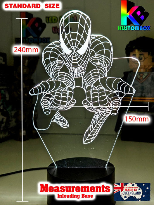 SPIDERMAN Amazing Personalised 3D LED Night Light Lamp - KustomboxNight Lights & Ambient LightingKustomboxStandard Size