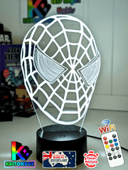SPIDERMAN MASK 3D LED Night Light Bedroom Lamp - KustomboxNight Lights & Ambient LightingKustomboxStandard Size