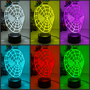 SPIDERMAN MASK 3D LED Night Light Bedroom Lamp - KustomboxNight Lights & Ambient LightingKustomboxStandard Size