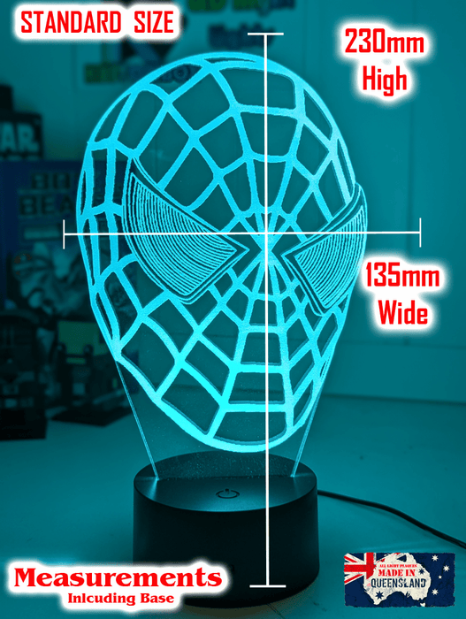 SPIDERMAN MASK 3D LED Night Light Bedroom Lamp - KustomboxNight Lights & Ambient LightingKustomboxStandard Size