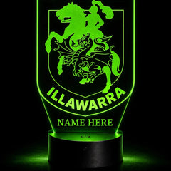 St George Illawarra Dragons Rugby League Personalised 3D LED Night Light Lamp - KustomboxNight Lights & Ambient LightingKustomboxStandard SizeBlack 16 Colours + Remote