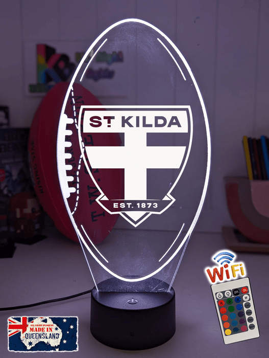 St Kilda Saints Australian Football Club 3D LED Night Light Lamp - KustomboxNight Lights & Ambient LightingKustomboxStandard Size