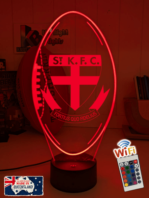  St Kilda Saints old logo ball LED lamp with 16-colour light modes and remote.