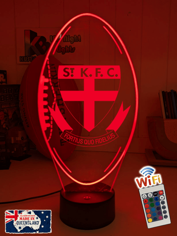  St Kilda Saints old logo ball LED lamp with 16-colour light modes and remote.
