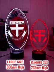 St Kilda Saints Australian Football Club St Kilda Saints old logo 3D LED light glowing in red, blue, green, yellow, purple, white and more.