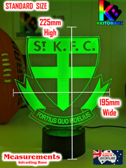 St Kilda Saints old logo 3D LED night lamp in gift box – perfect personalised AFL fan gift.