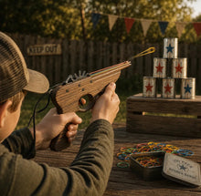 Sub Machine Gun Wooden Rubber Band Toy Classic Timber Toy - KustomboxToys & GamesKustombox1 x Sub Machine Gun