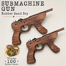 Sub Machine Gun Wooden Rubber Band Toy Classic Timber Toy - KustomboxToys & GamesKustombox2 x Sub Machine Gun