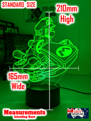 Super Mario Cart Personalised Name Gamer 3D LED Night Light Lamp - KustomboxNight Lights & Ambient LightingKustomboxStandard Size