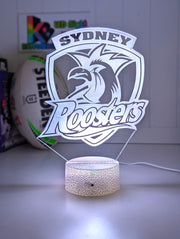 SYDNEY CITY ROOSTERS Rugby League Football Club LED Night Light - KustomboxNight Lights & Ambient LightingKustomboxStandard Size