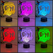 SYDNEY CITY ROOSTERS Rugby League Football Club LED Night Light - KustomboxNight Lights & Ambient LightingKustomboxStandard Size