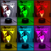 Sydney Swans Australian Football Club 3D LED Night Light Lamp collage of colours 
