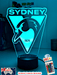 Sydney Swans Australian Football Club 3D LED Night Light Lamp - KustomboxNight Lights & Ambient LightingKustomboxStandard Size