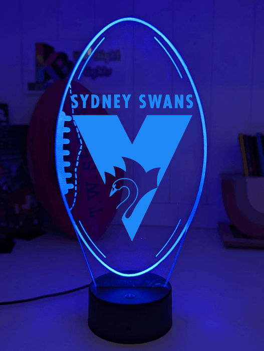 Sydney Swans Australian Football Club 3D LED Night Light - KustomboxNight Lights & Ambient LightingKustomboxStandard Size