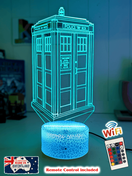 Tardis Police Box Dr Who 3D LED Night Light Lamp - KustomboxNight Lights & Ambient LightingKustomboxStandard Size