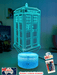 Tardis Police Box Dr Who 3D LED Night Light Lamp - KustomboxNight Lights & Ambient LightingKustomboxStandard Size