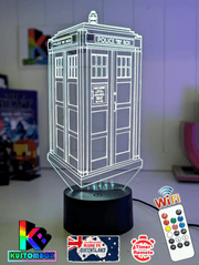 Tardis Police Box Dr Who 3D LED Night Light Lamp - KustomboxNight Lights & Ambient LightingKustomboxStandard Size