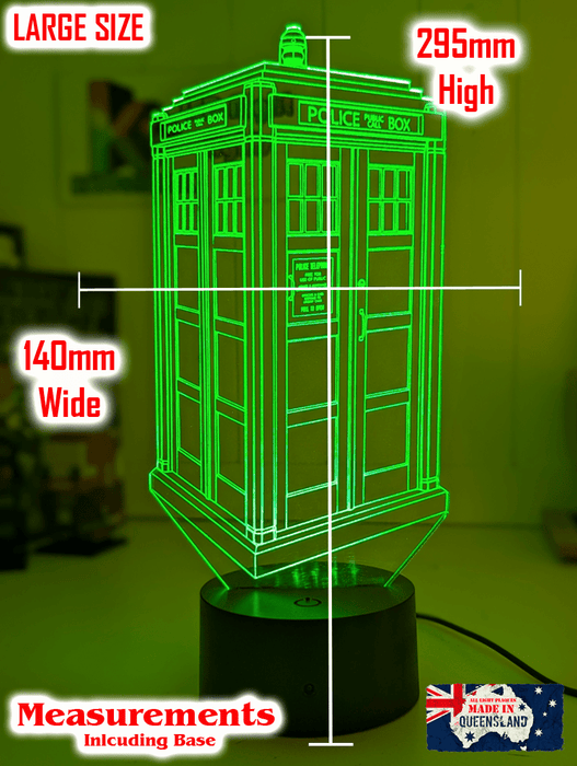 Tardis Police Box Dr Who 3D LED Night Light Lamp - KustomboxNight Lights & Ambient LightingKustomboxStandard Size