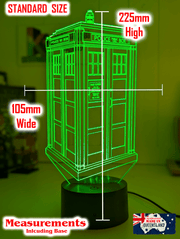 Tardis Police Box Dr Who 3D LED Night Light Lamp - KustomboxNight Lights & Ambient LightingKustomboxStandard Size