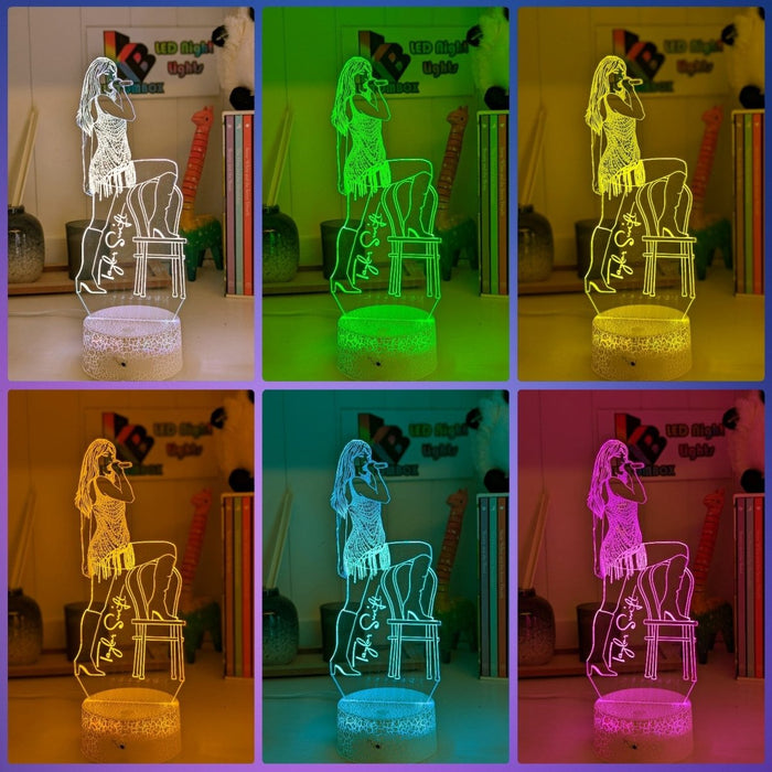 Taylor Swift Era Tour Fan Swiftee 3D LED Night Light Room Lamp - KustomboxNight Lights & Ambient LightingKustomboxStandard Size