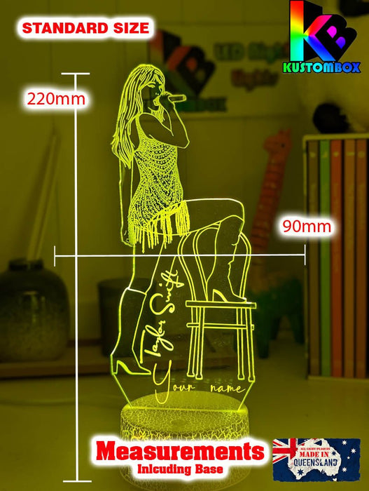 Taylor Swift Era Tour Fan Swiftee 3D LED Night Light Room Lamp - KustomboxNight Lights & Ambient LightingKustomboxStandard Size