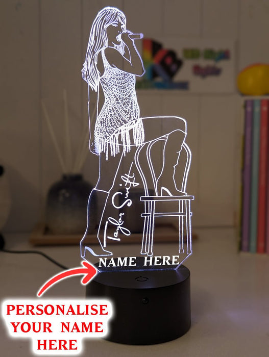 Taylor Swift Era Tour Fan Swiftee 3D LED Night Light Room Lamp - KustomboxNight Lights & Ambient LightingKustomboxStandard Size