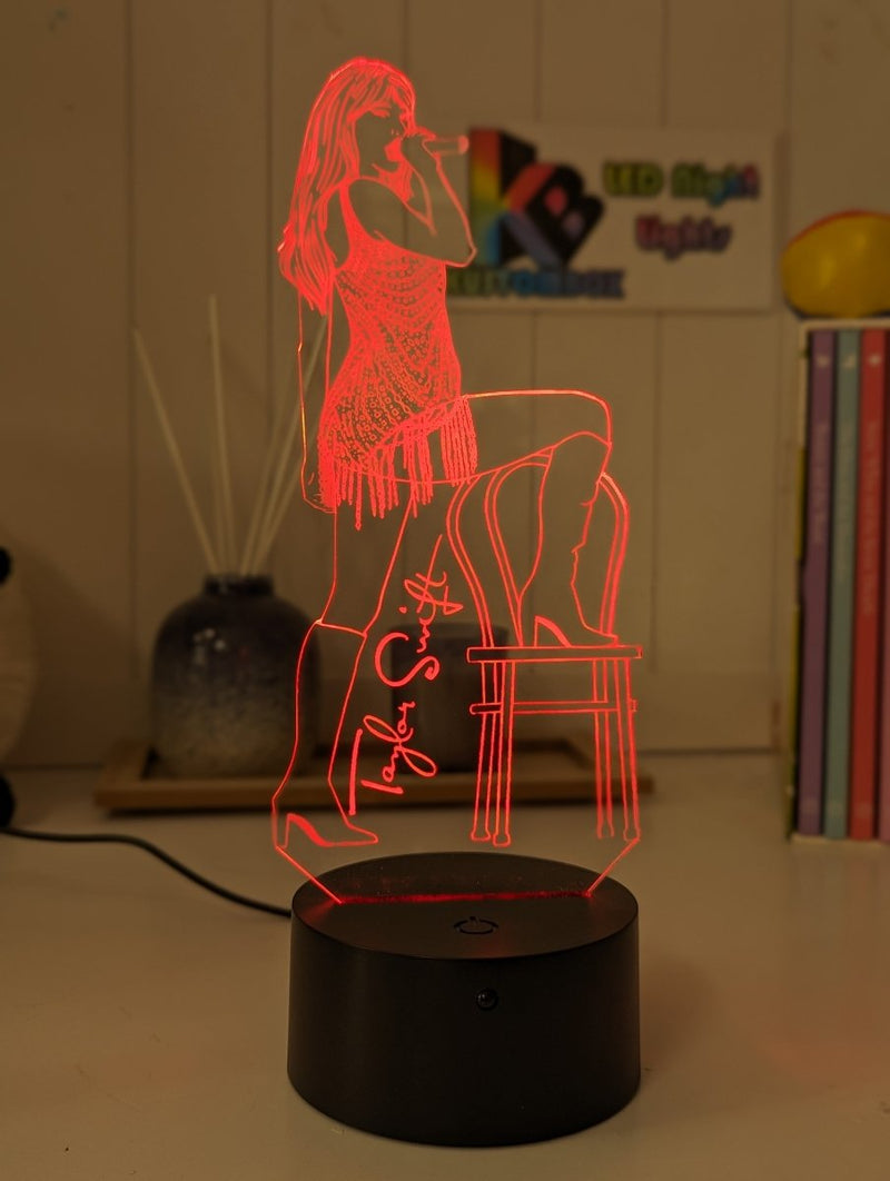 Taylor Swift Era Tour Fan Swiftee 3D LED Night Light Room Lamp - KustomboxNight Lights & Ambient LightingKustomboxStandard Size