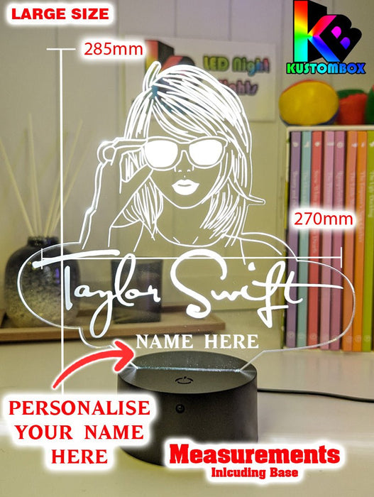 Taylor Swift Era Tour Swiftee Fan Swiftee 3D LED Night Light Room Lamp - KustomboxNight Lights & Ambient LightingKustomboxStandard Size