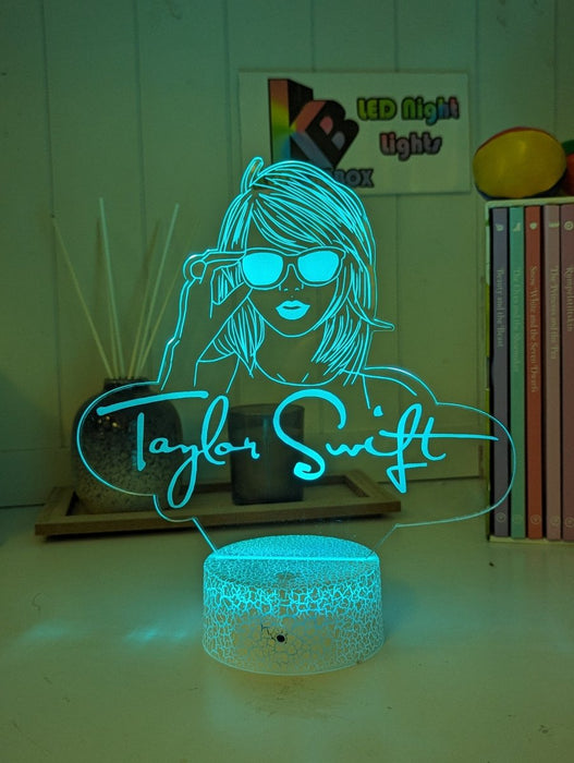 Taylor Swift Era Tour Swiftee Fan Swiftee 3D LED Night Light Room Lamp - KustomboxNight Lights & Ambient LightingKustomboxStandard Size