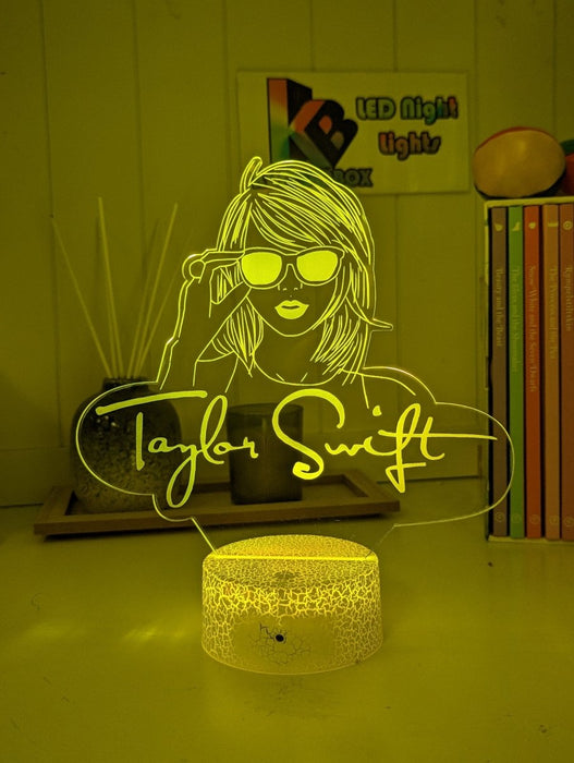 Taylor Swift Era Tour Swiftee Fan Swiftee 3D LED Night Light Room Lamp - KustomboxNight Lights & Ambient LightingKustomboxStandard Size
