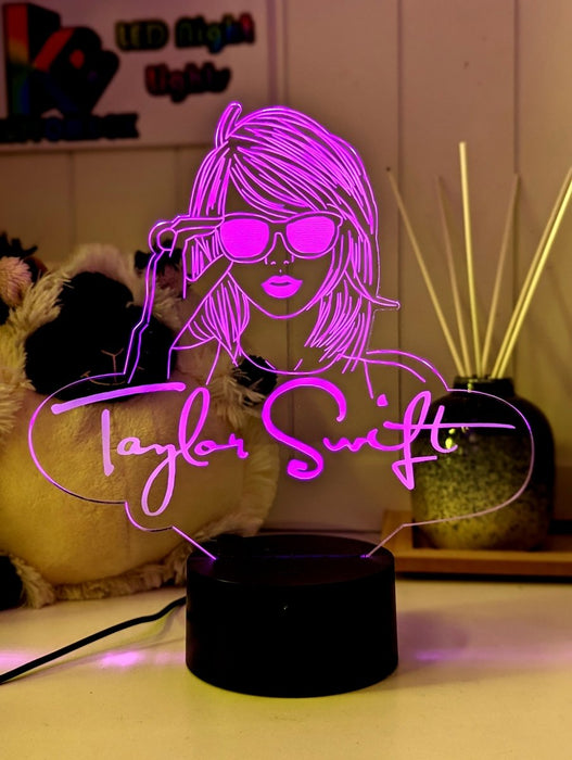 Taylor Swift Era Tour Swiftee Fan Swiftee 3D LED Night Light Room Lamp - KustomboxNight Lights & Ambient LightingKustomboxStandard Size