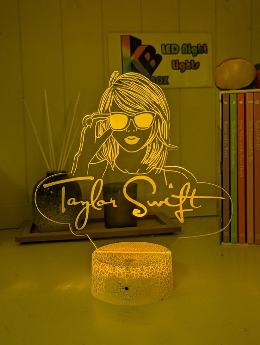 Taylor Swift Era Tour Swiftee Fan Swiftee 3D LED Night Light Room Lamp - KustomboxNight Lights & Ambient LightingKustomboxStandard Size