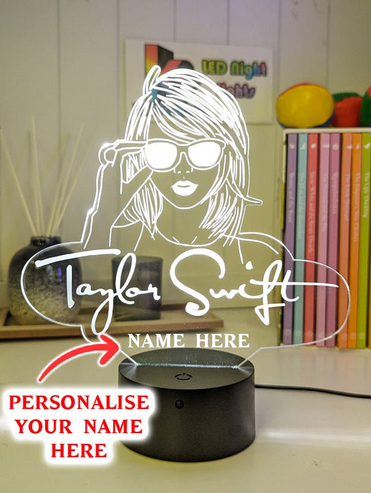 Taylor Swift Era Tour Swiftee Fan Swiftee 3D LED Night Light Room Lamp - KustomboxNight Lights & Ambient LightingKustomboxStandard Size
