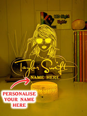 Taylor Swift Era Tour Swiftee Fan Swiftee 3D LED Night Light Room Lamp - KustomboxNight Lights & Ambient LightingKustomboxStandard Size