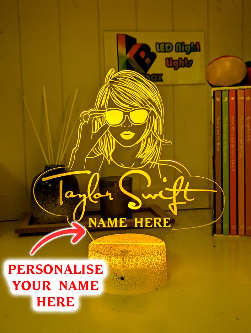 Taylor Swift Era Tour Swiftee Fan Swiftee 3D LED Night Light Room Lamp - KustomboxNight Lights & Ambient LightingKustomboxStandard Size