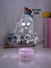 Taylor Swift Era Tour Swiftee Fan Swiftee 3D LED Night Light Room Lamp - KustomboxNight Lights & Ambient LightingKustomboxStandard Size