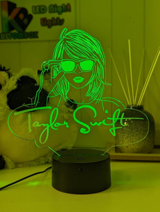 Taylor Swift Era Tour Swiftee Fan Swiftee 3D LED Night Light Room Lamp - KustomboxNight Lights & Ambient LightingKustomboxStandard Size