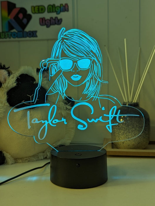 Taylor Swift Era Tour Swiftee Fan Swiftee 3D LED Night Light Room Lamp - KustomboxNight Lights & Ambient LightingKustomboxStandard Size