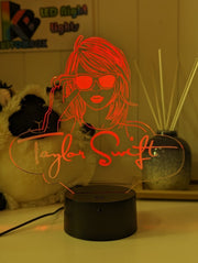 Taylor Swift Era Tour Swiftee Fan Swiftee 3D LED Night Light Room Lamp - KustomboxNight Lights & Ambient LightingKustomboxStandard Size