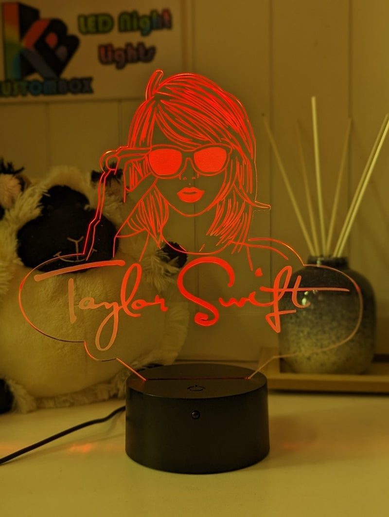Taylor Swift Era Tour Swiftee Fan Swiftee 3D LED Night Light Room Lamp - KustomboxNight Lights & Ambient LightingKustomboxStandard Size