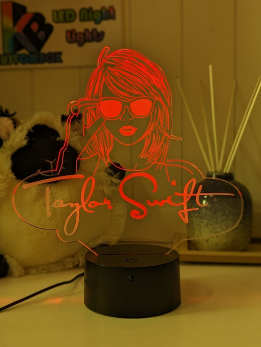 Taylor Swift Era Tour Swiftee Fan Swiftee 3D LED Night Light Room Lamp - KustomboxNight Lights & Ambient LightingKustomboxStandard Size