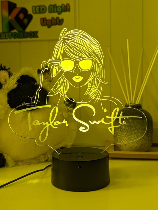Taylor Swift Era Tour Swiftee Fan Swiftee 3D LED Night Light Room Lamp - KustomboxNight Lights & Ambient LightingKustomboxStandard Size