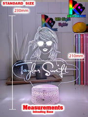 Taylor Swift Era Tour Swiftee Fan Swiftee 3D LED Night Light Room Lamp - KustomboxNight Lights & Ambient LightingKustomboxStandard Size