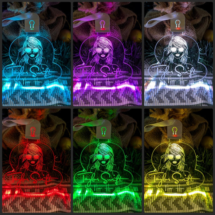 Taylor Swift Swiftee Personalised Bauble Decoration 3D Light Ups - KustomboxNight Lights & Ambient LightingKustomboxBauble - Standard Size