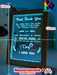 Thank you for Everything Dad I Love You Personalised Message Quote Timber Frame USB 3D LED Night Light Lamp - KustomboxNight Lights & Ambient LightingKustomboxTimber Frame Light - $34.99