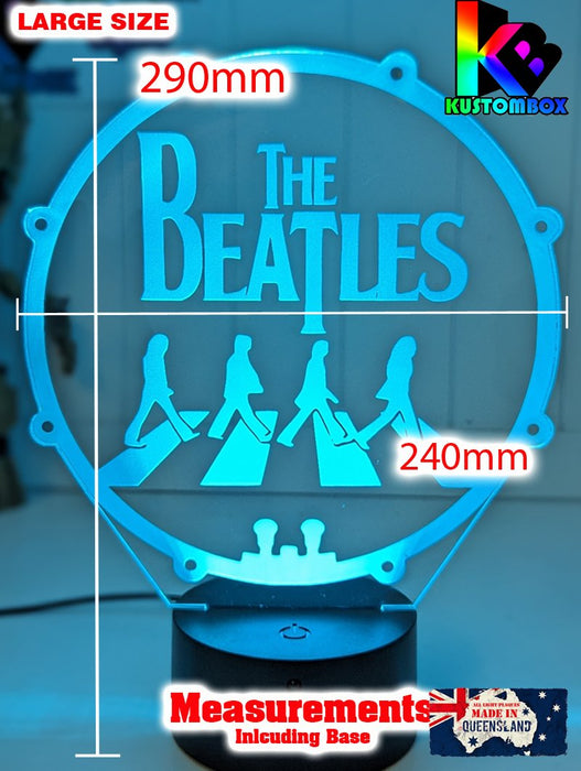 The Beatles Rock N Roll Music Legends Band 3D Led Night Light Lamp - KustomboxNight Lights & Ambient LightingKustomboxStandard Size
