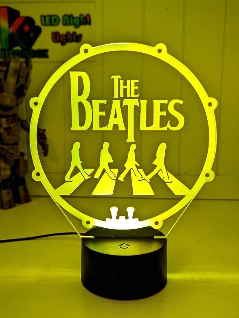 The Beatles Rock N Roll Music Legends Band 3D Led Night Light Lamp - KustomboxNight Lights & Ambient LightingKustomboxStandard Size