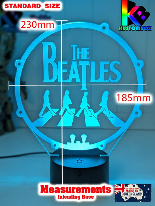 The Beatles Rock N Roll Music Legends Band 3D Led Night Light Lamp - KustomboxNight Lights & Ambient LightingKustomboxStandard Size